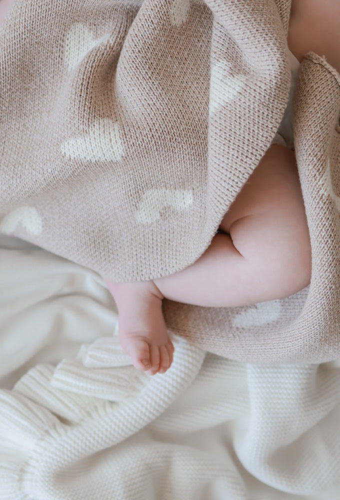 Organic Sweetheart Knitted Blanket