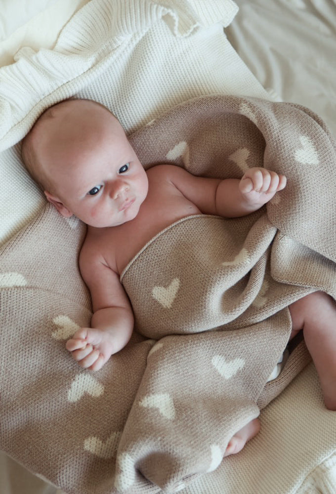 Organic Sweetheart Knitted Blanket