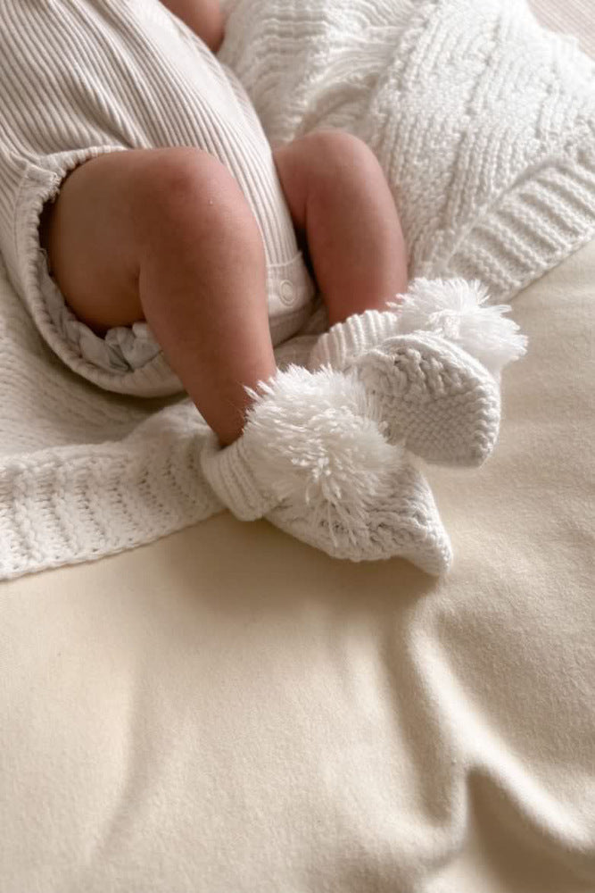 Shell Stitch Blanket Milk