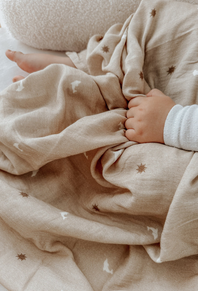 100% Organic Cotton Dolphin Swaddle MINI