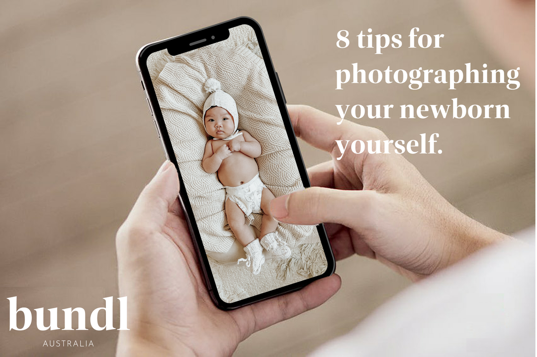 Taking photo of baby on iPhone