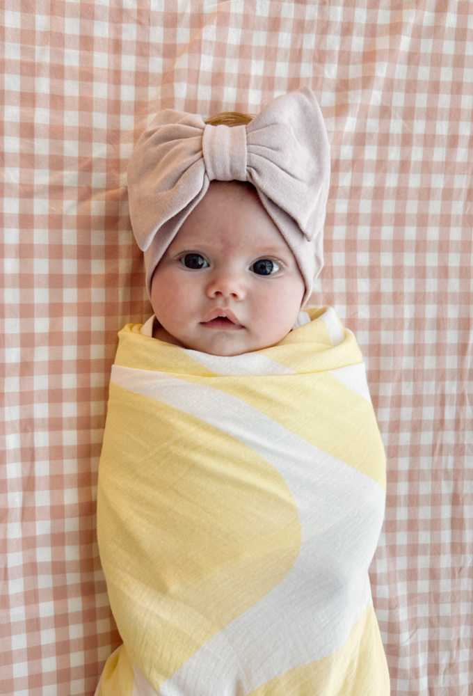 Organic Lemon Sorbet Ripples Swaddle