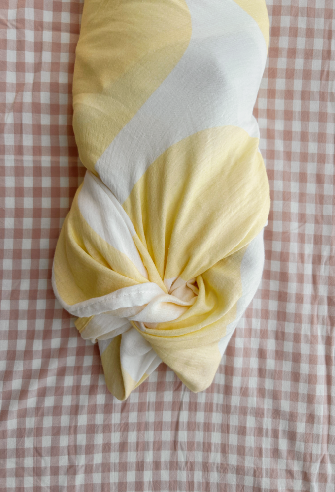 Organic Lemon Sorbet Ripples Swaddle