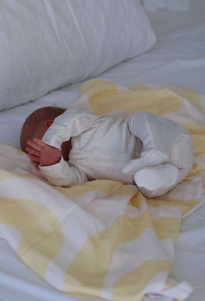 Organic Lemon Sorbet Ripples Swaddle