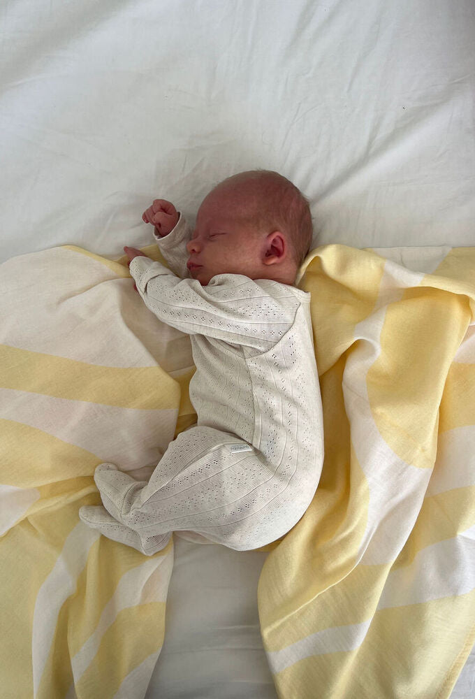 Organic Lemon Sorbet Ripples Swaddle