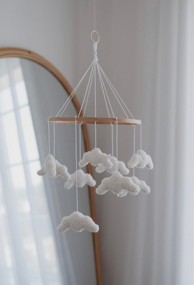 Boucle Clouds Hanging Mobile