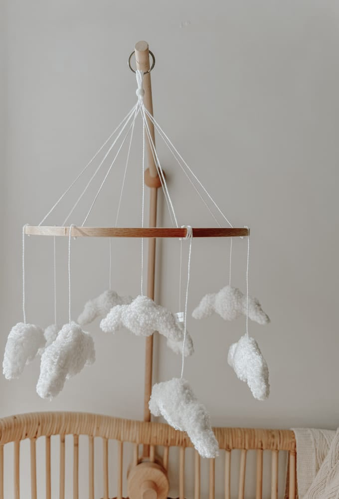 Boucle Clouds Hanging Mobile