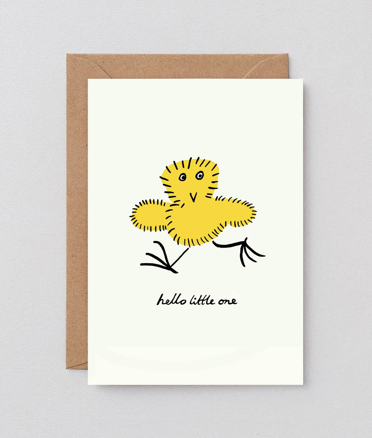 'Welcome Little One Chick' Embossed Greetings Card