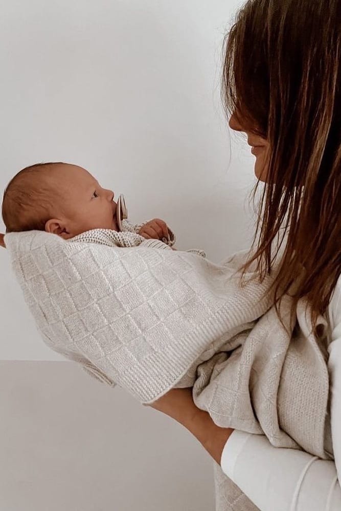 Checkerboard 100% Australian Merino Organic Blanket